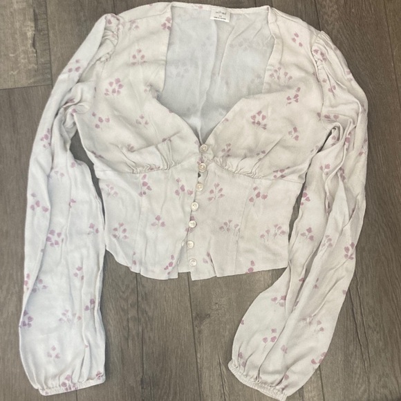 Wilfred Tops - Wilfred Pink Floral Button-Up Blouse